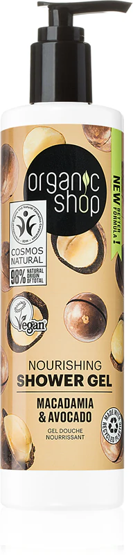 Organic Shop Macadamia & Avocado ravitseva suihkugeeli