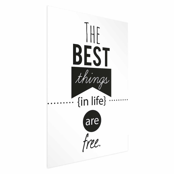 Plakat Best things in life 21x30 cm