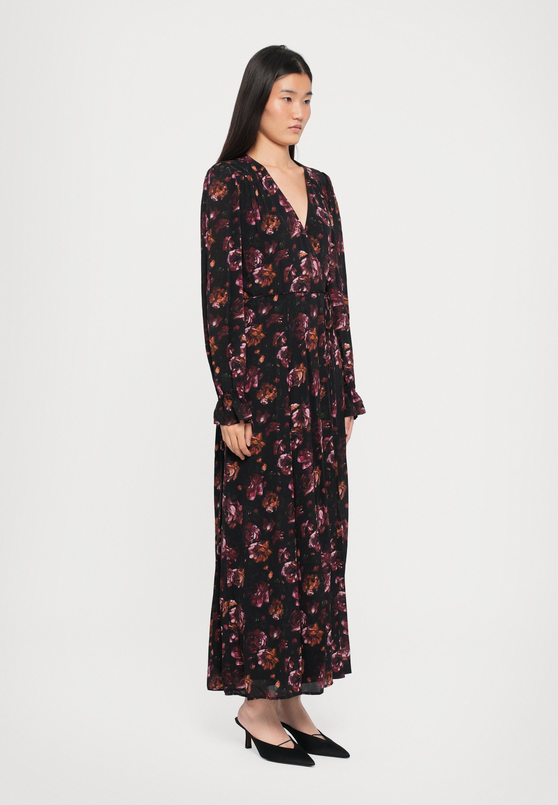 Abito lungo Kooples ROBE - nero/rosso