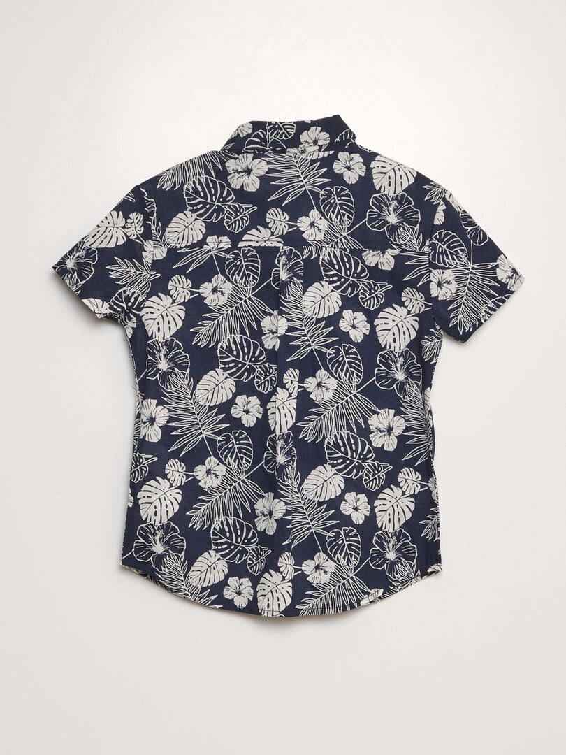 Shirt met korte mouwen en print - BLAUW