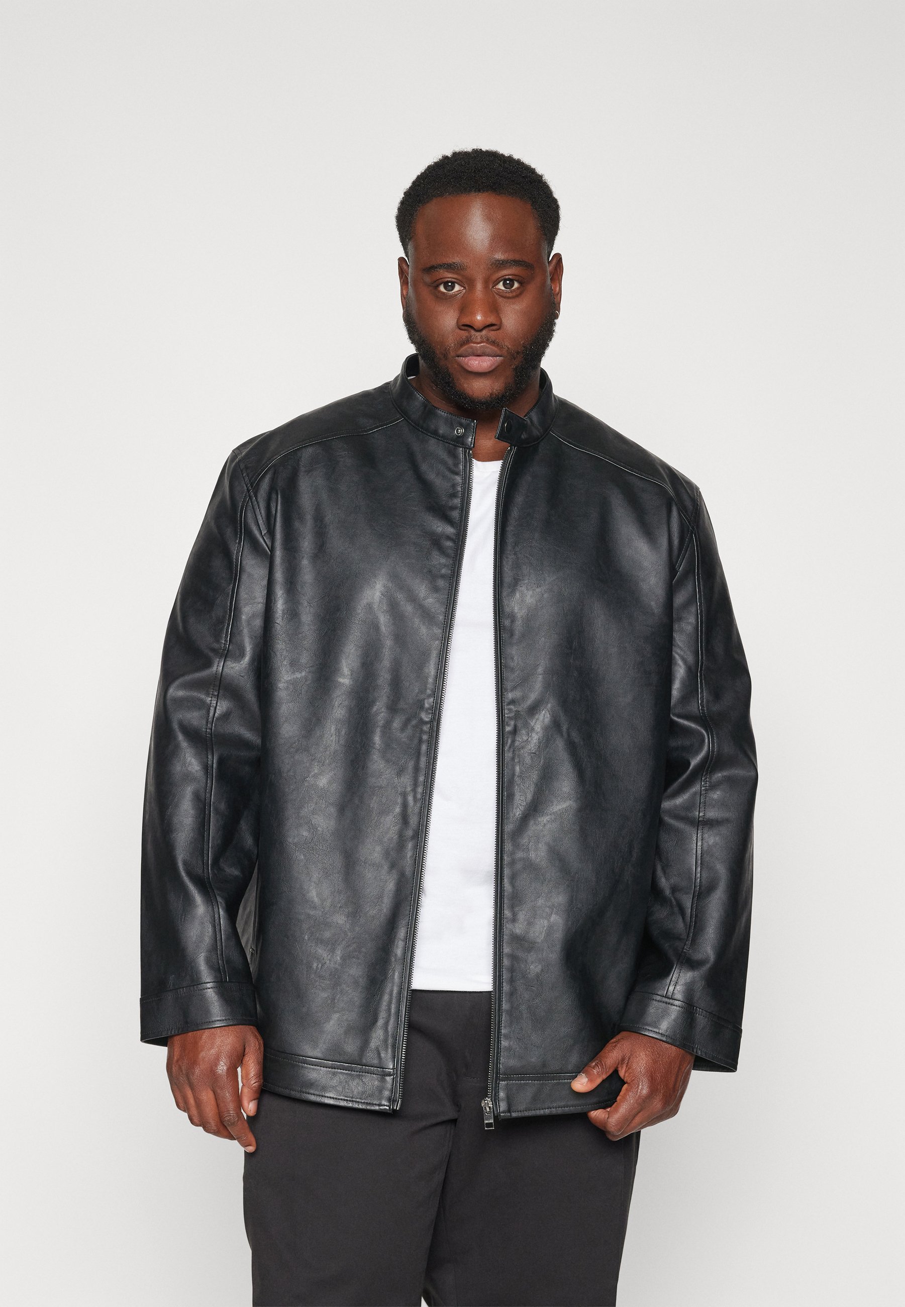 Jack & Jones JJEDYLAN - Kunstlederjacke - schwarz