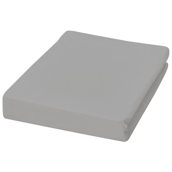 Jersey fitted sheet, 180-200 x 200 cm, grey