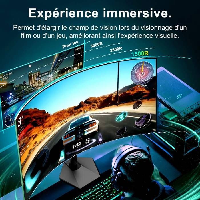 Ecran PC Incurvé - Minifire - 27