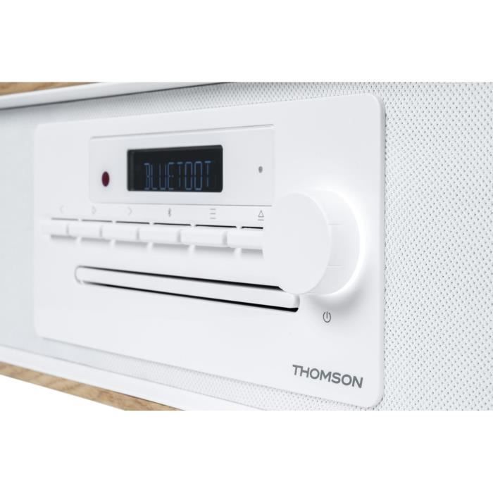 Sistema micro Hi-Fi Bluetooth - THOMSON - Bianco e nero - Radio FM/CD/MP3/USB, 60W, equalizzatore