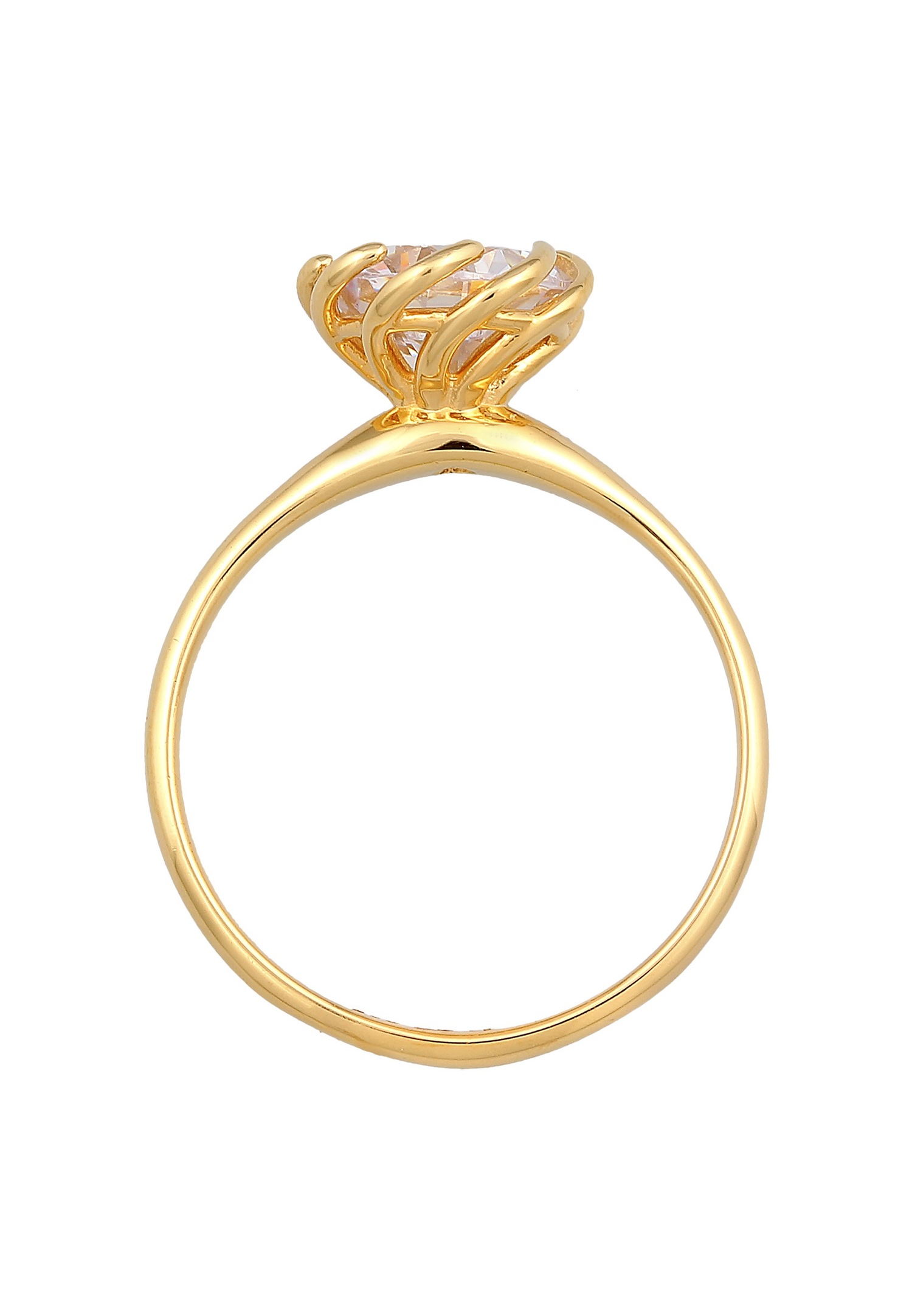 Elli Femmes Bague de fiançailles Solitaire Fleur avec Zirconia en argent sterling 925