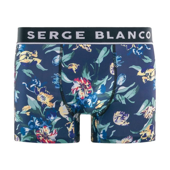 Serge Blanco Boxer Homme  Caleçon Homme - Noir  (Lot de 3)