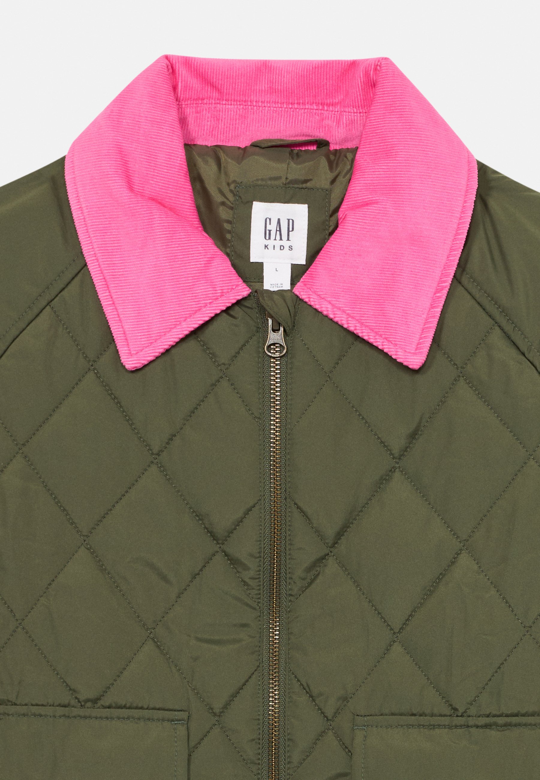 Veste matelassée GAP pour fille - Veste légère - Vert kaki