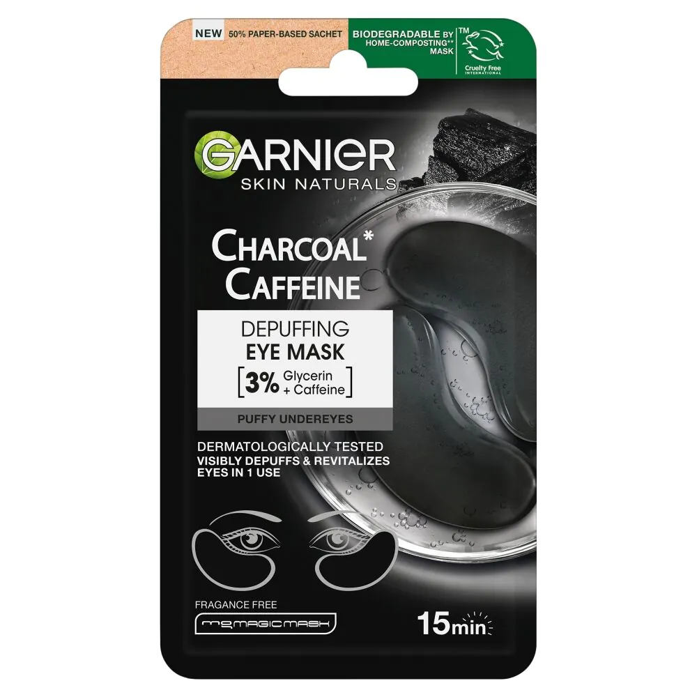 Garnier Skin Naturals Maska pod oczy z węglem i kofeiną 5g