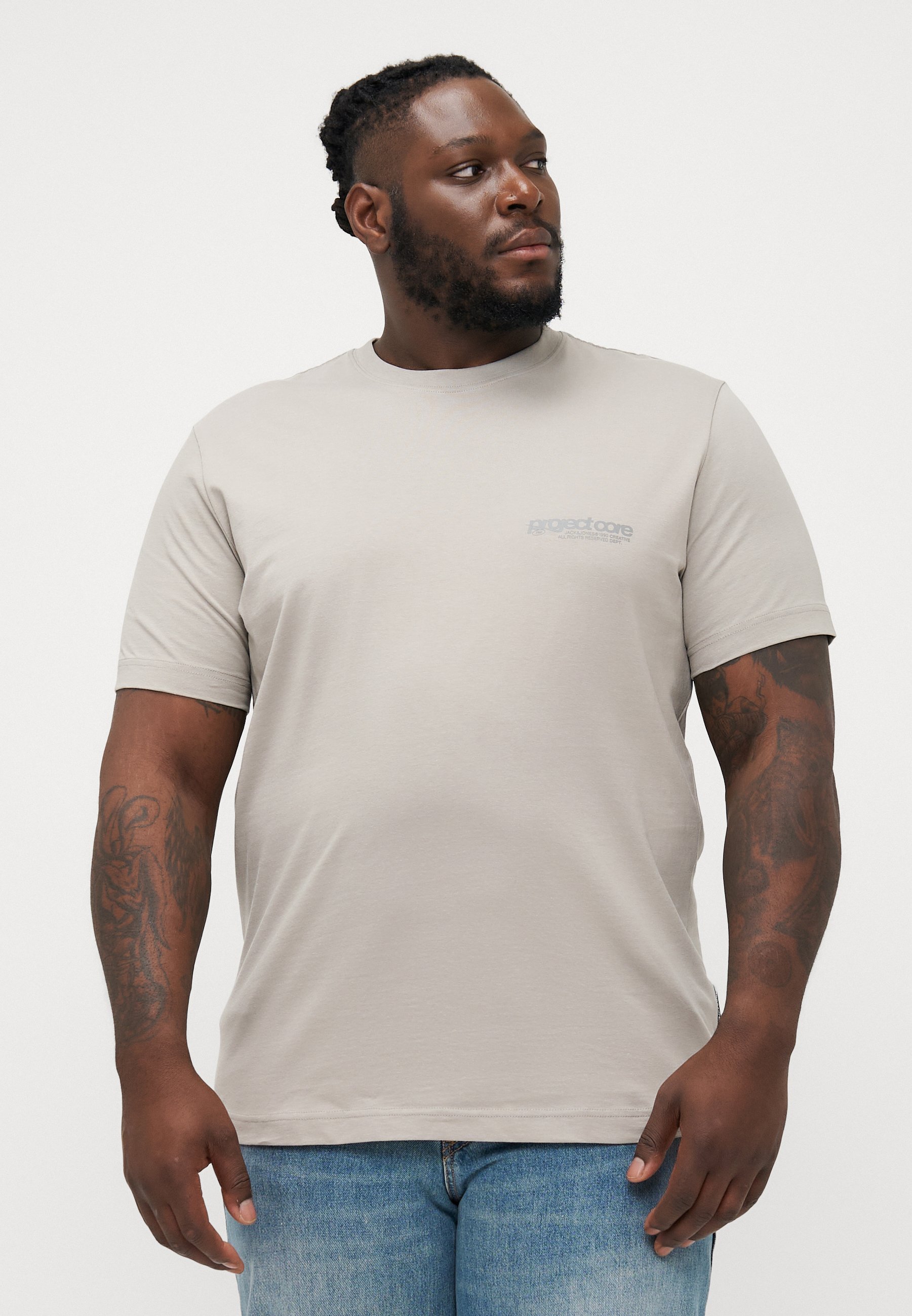 Jack & Jones JCOUNION BACK PRINT TEE CREW - T-shirt met print - paloma