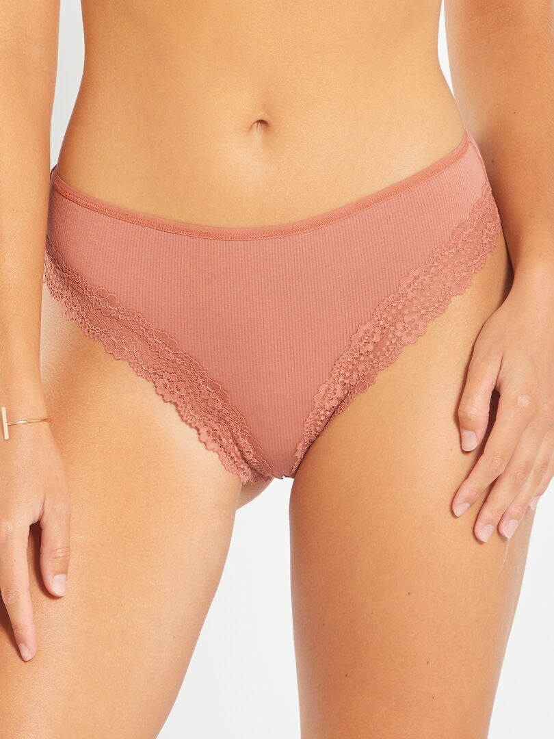 Set van 3 ribgebreide teenslippers - GRIJS