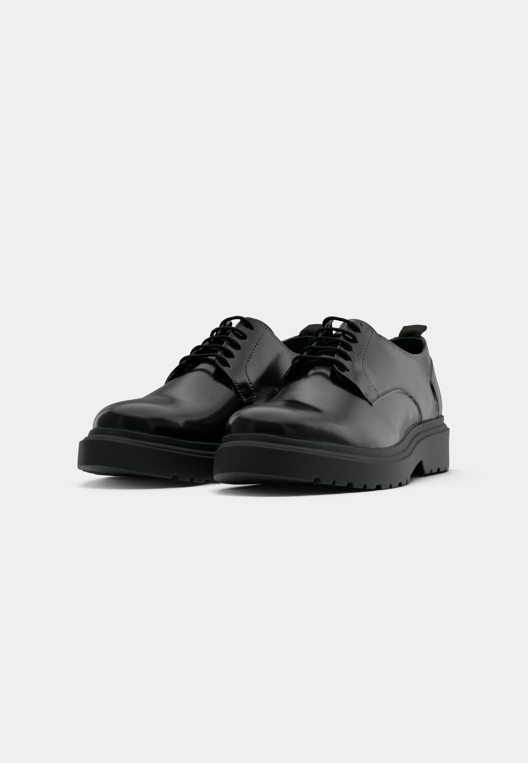 Zign LEATHER - Eleganckie sznurowane półbuty - czarne
