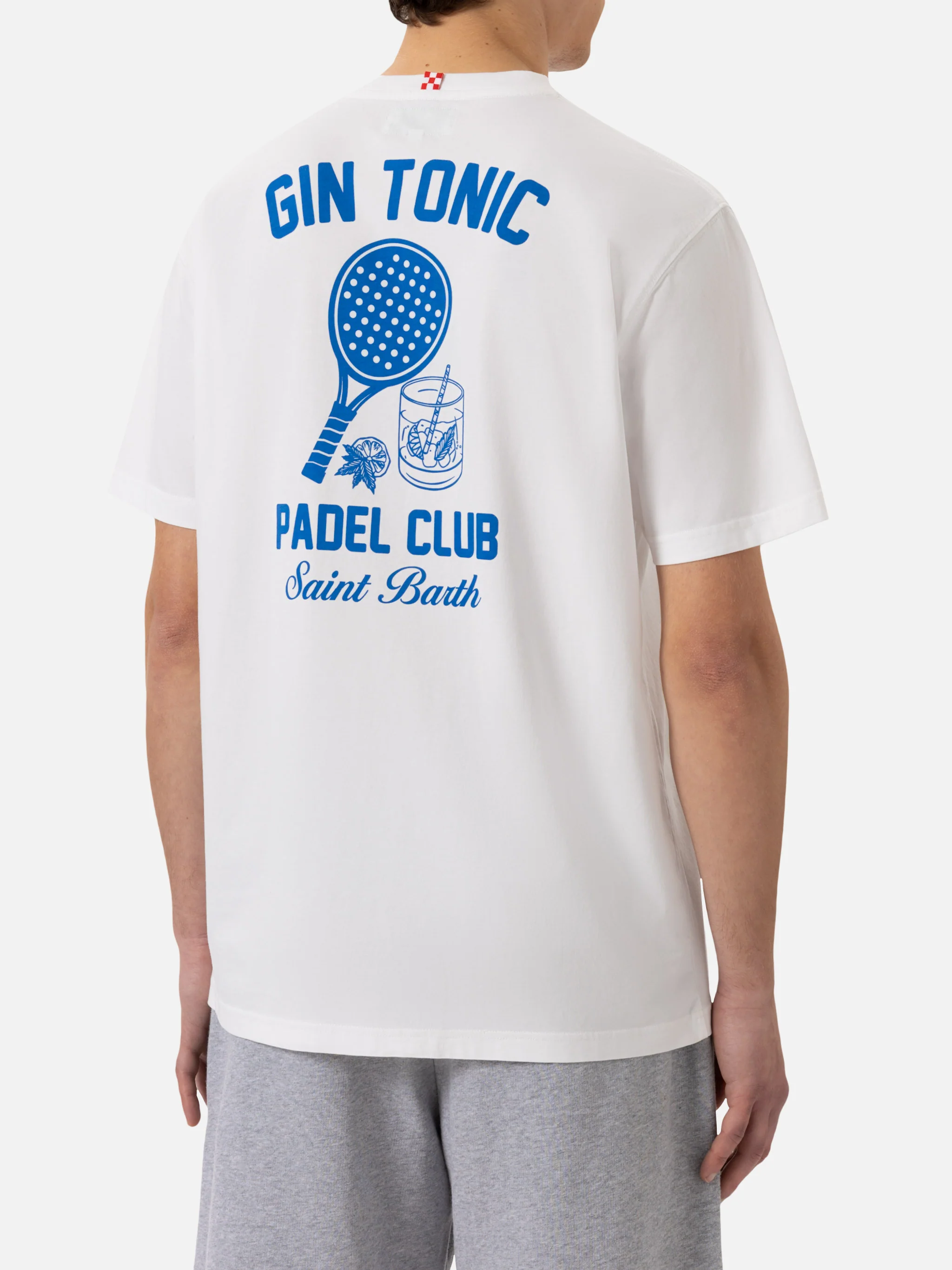 Heren katoenen T-shirt met Gin Tonic Padel Club-print