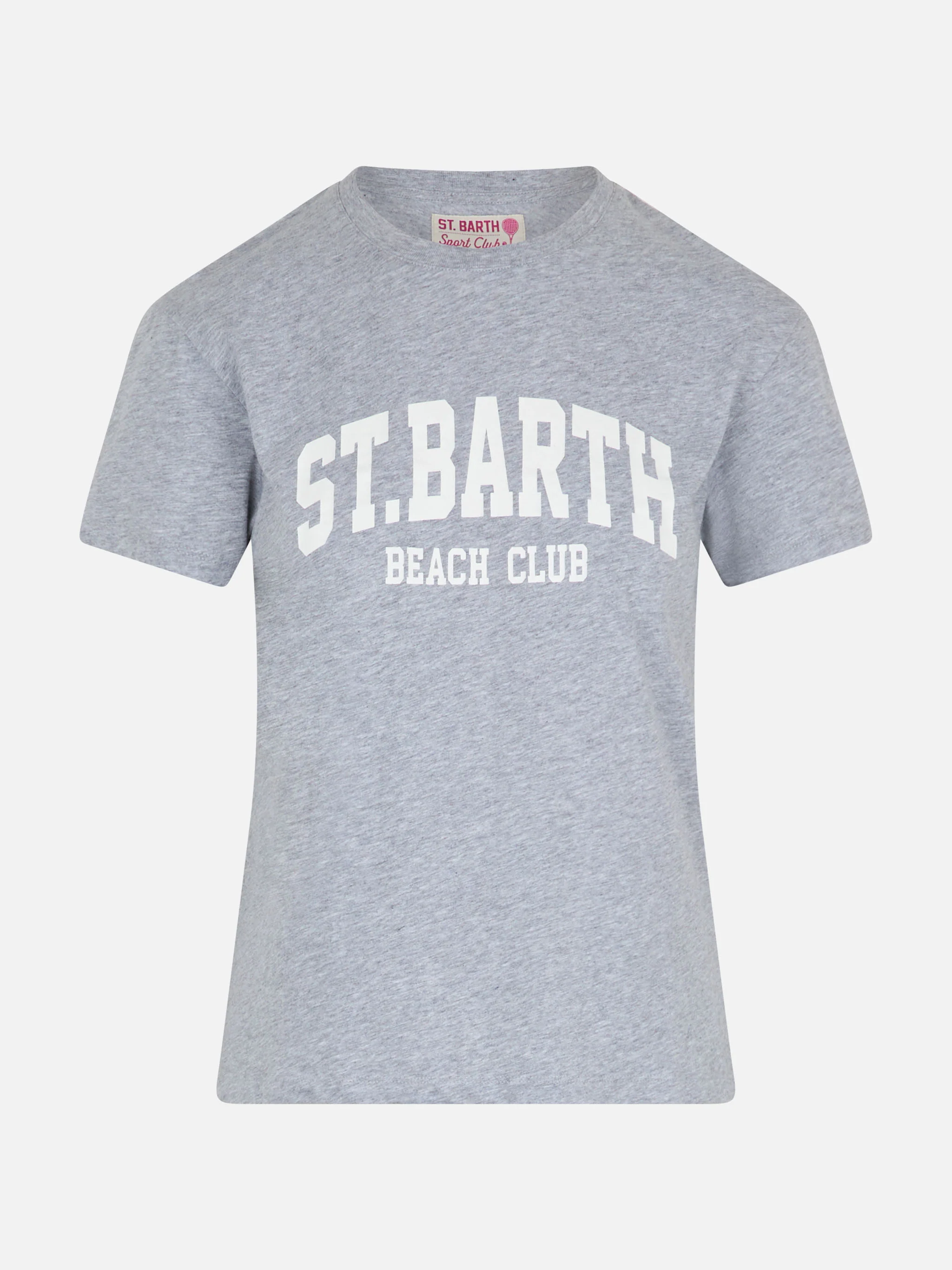Emilie dames T-shirt met ronde hals, gemaakt van katoenen jersey met Saint-print.