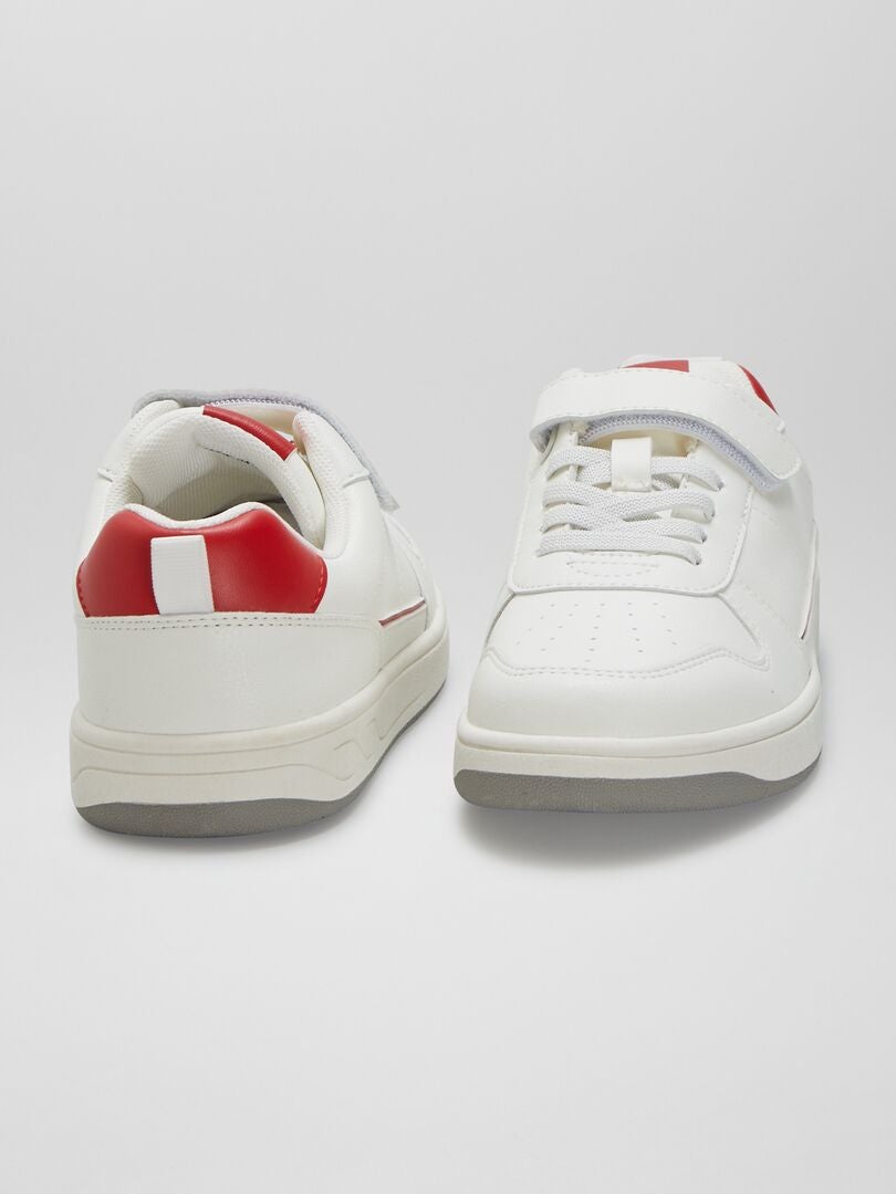 Sneakers met klittenbandsluiting - WIT