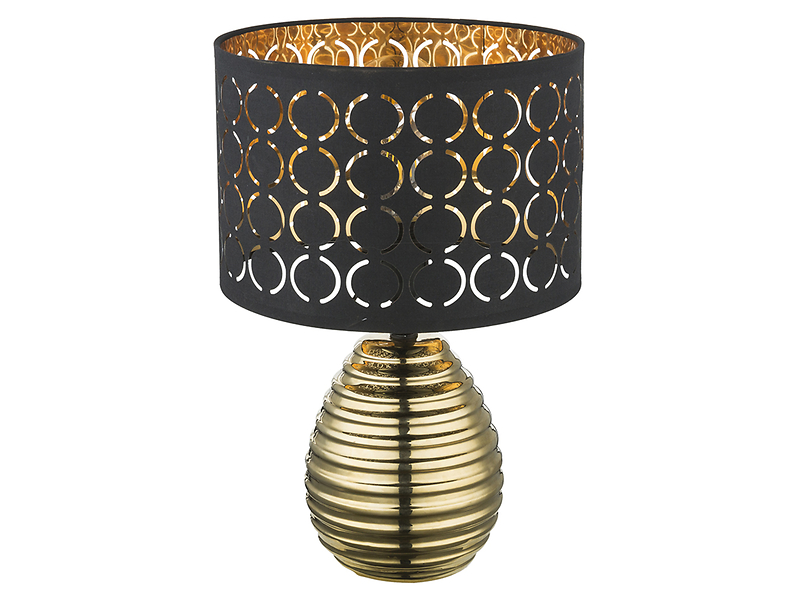 Lampa stołowa Mirauea tkaninowa czarna