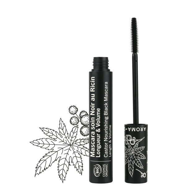 Mascara nero nutriente all'olio di ricino biologico