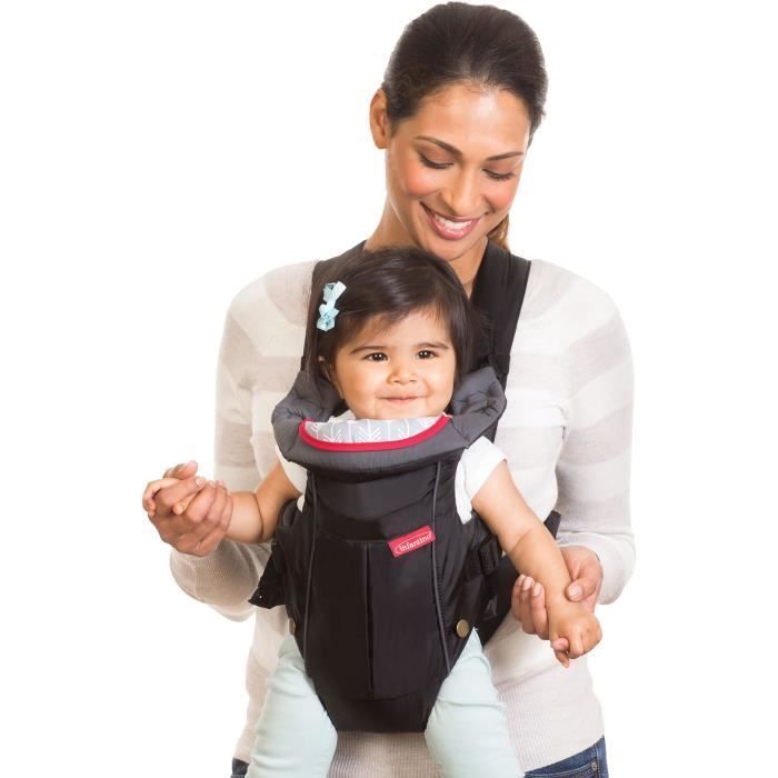 Porte-Bébé INFANTINO - Swift - Ergonomique - Noir/Bleu - Pour Bébé de 0 à 24 mois