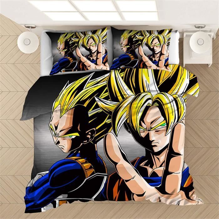 Set di biancheria da letto Dragon Ball - Prodotto ufficiale Dragon Ball - Stampa 3D - Microfibra 200x200 cm