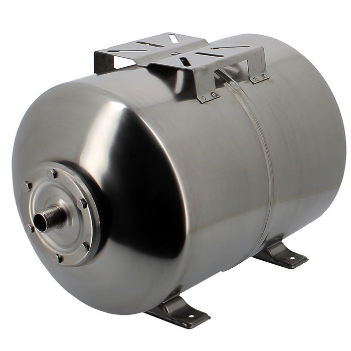 GT MARKET - Réservoir pression à vessie horizontal en inox - 24 litres