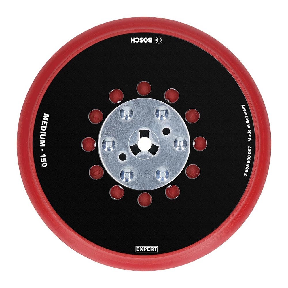 BOSCH 150 mm mittlere Exzenterschleifscheibe mit Klettverschluss und Schlaufe – Universal 2.608.900.007
