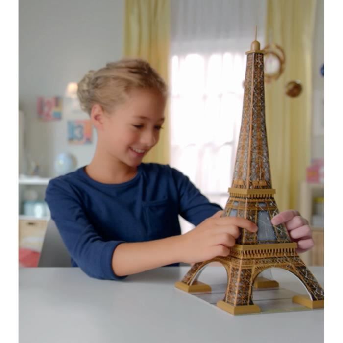 Rompecabezas 3D de la Torre Eiffel - Ravensburger - 216 piezas - no requiere pegamento - Arquitectura y Monumento
