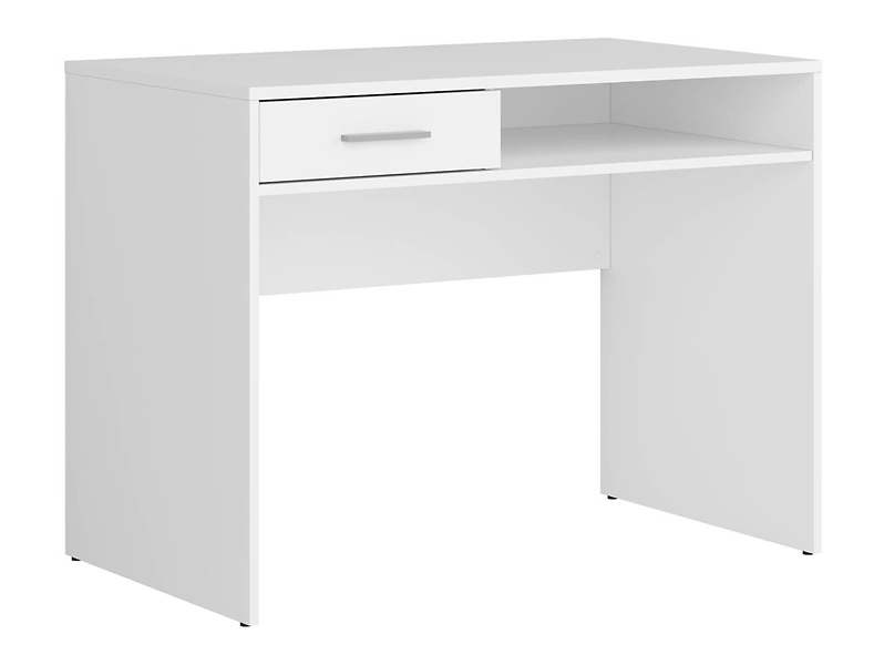 Biurko Nepo Plus 100 cm z szufladą i półką biały