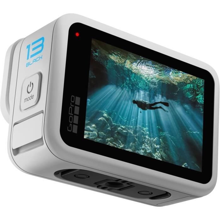 Caméra sport - GoPro - HERO13 Black - Blanc polaire - Étanche - Garantie 2 ans