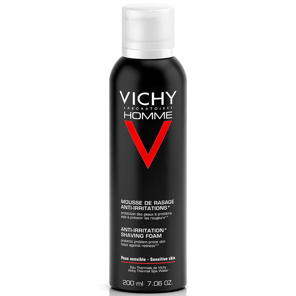 Vichy Homme Homme Sensi Shave  - Schiuma da barba anti -irritazioni - Gel per Rasatura