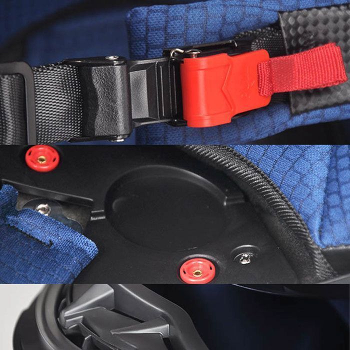 Casco modular de moto para hombre y mujer, apto para todas las estaciones, casco de seguridad - rojo