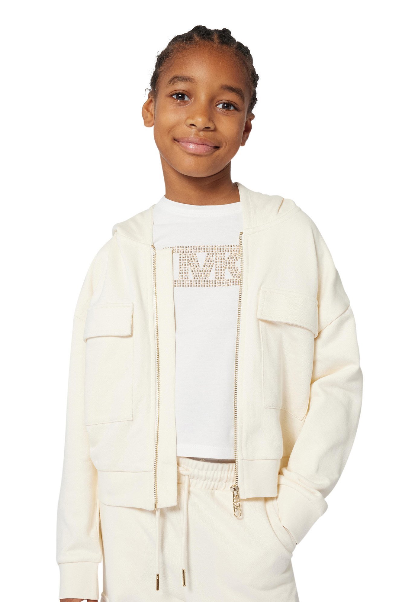 Michael Kors Kindertop met lange mouwen - gebroken wit