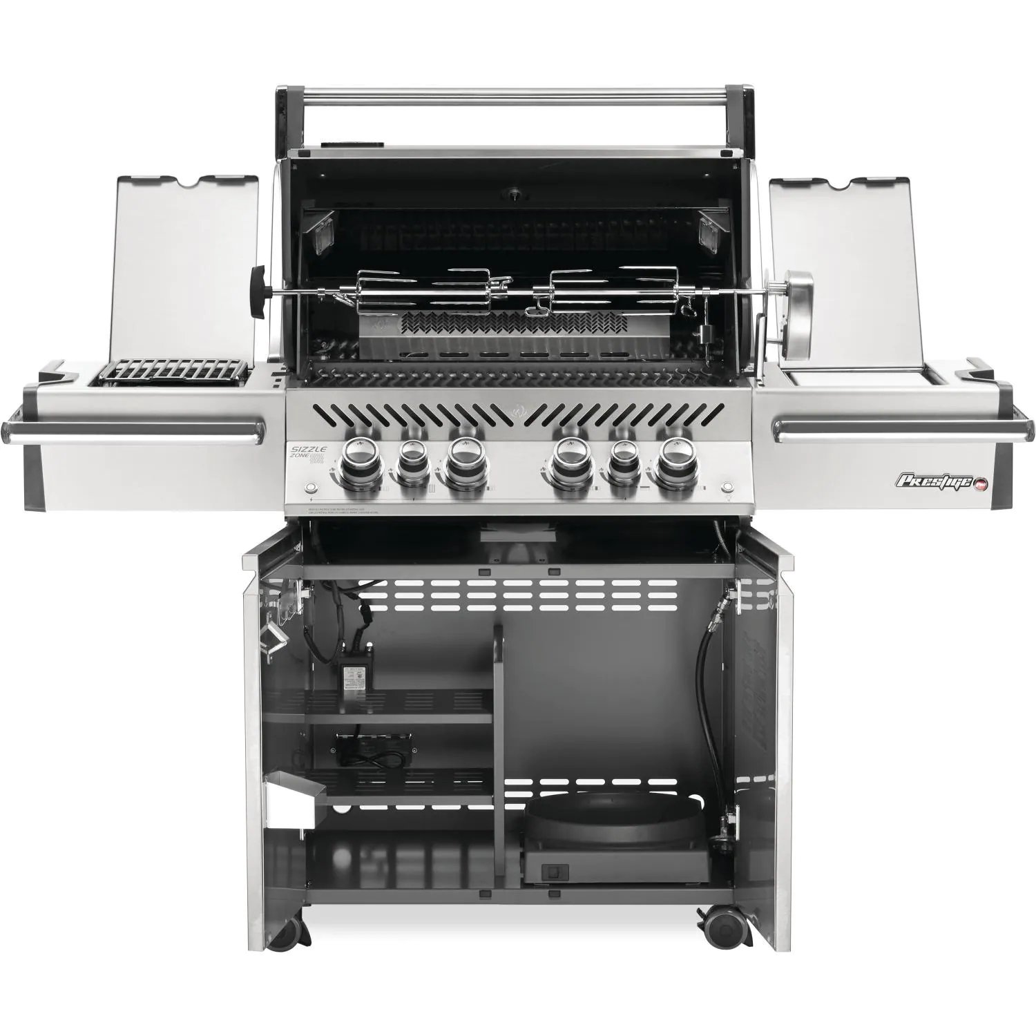 Barbecue au propane Napoleon Prestige PRO 500 avec brûleurs infrarouges arrière et latéraux et kit rôtisserie - PRO500RSIBPSS-3