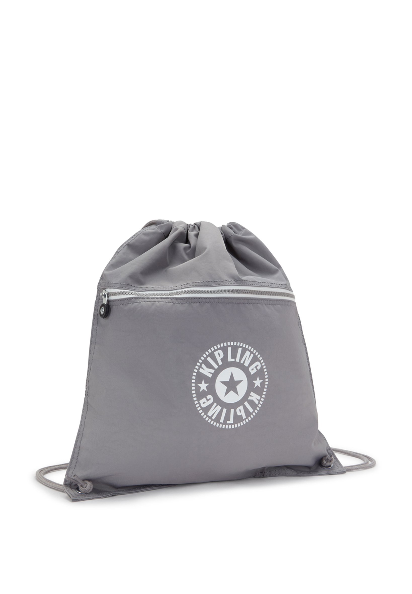 Kipling SUPERTABOO CENTER - Torba sportowa ze ściągaczem - zachęcający szary środek