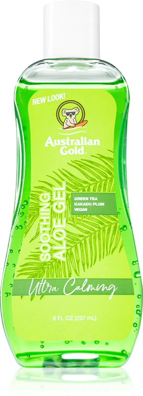 Upokojujúci gél po opaľovaní s aloe vera austrálskym zlatom