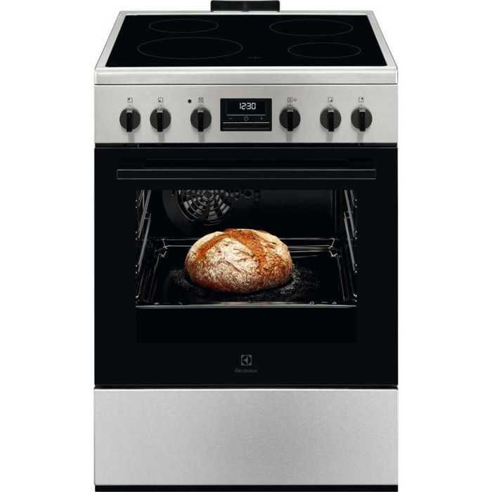 Cuisinière vitrocéramique - ELECTROLUX - LKR664166X - 4 foyers Hi-Light - Four 58L - Nettoyage par catalyse
