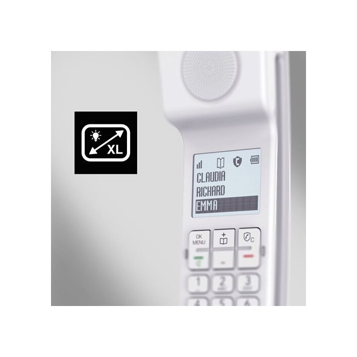 Teléfono inalámbrico DECT - ALCATEL - Epure Iconic - Diseño vintage - Pantalla grande - Manos libres