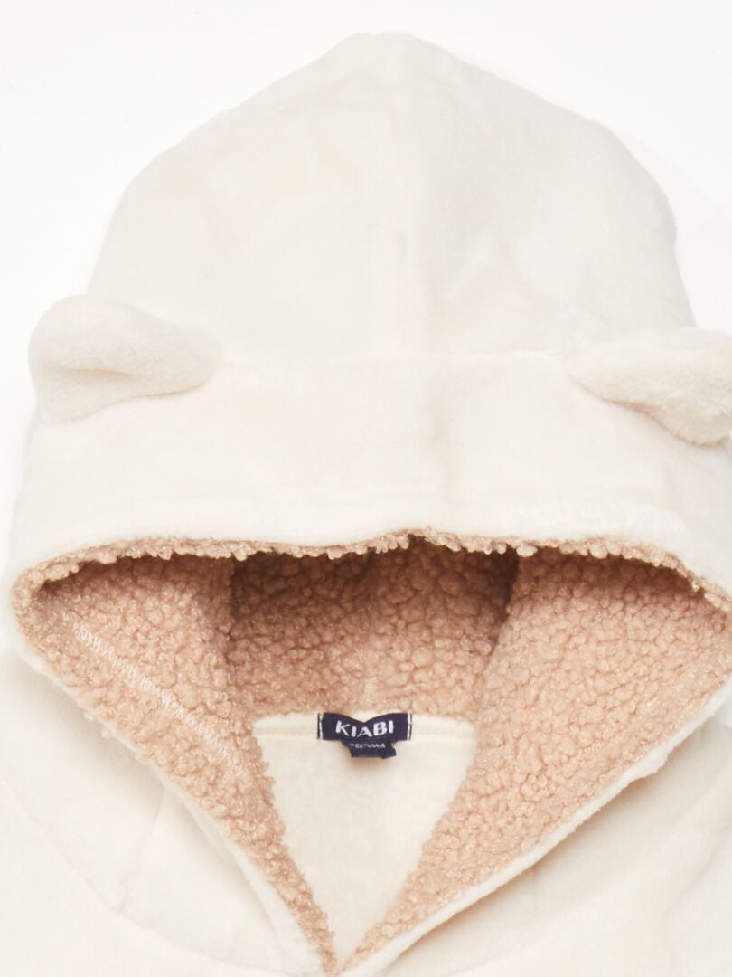Hanorac din fleece super moale - bej