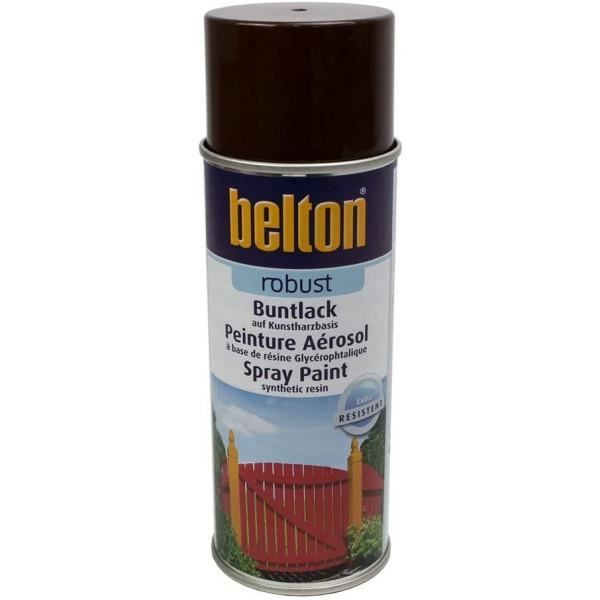 Peinture époxy en aérosol - Belton - Robust - RAL 9005 Noir mat - 400ml - Résistante aux chocs