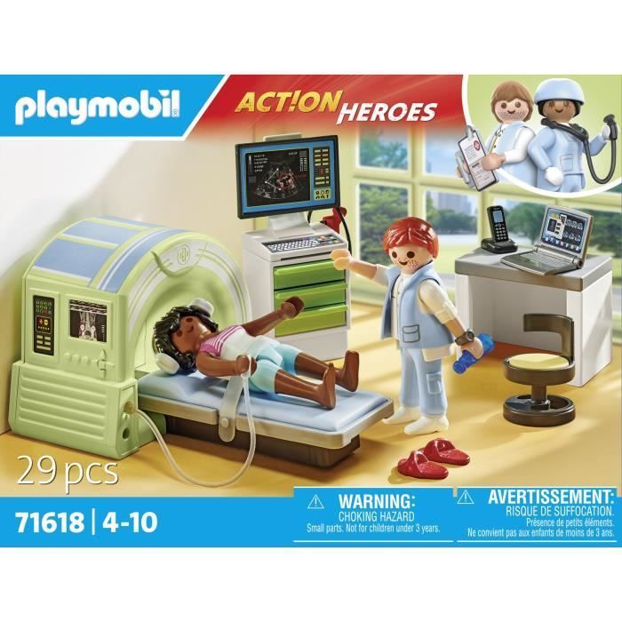 PLAYMOBIL 71618 Medical Scanner with Patient, City Life, Hospital, 29 pieces, Ages 4+