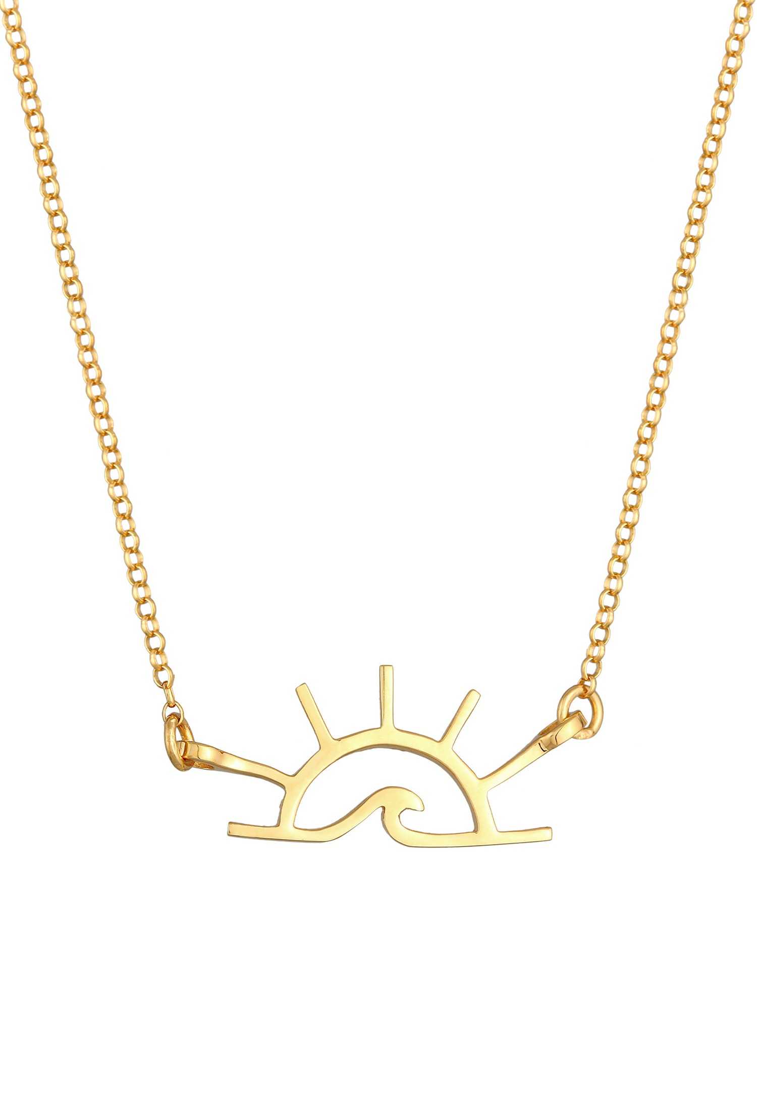 Elli Femmes Pendentif Lever de soleil Motif Été en Argent Sterling 925