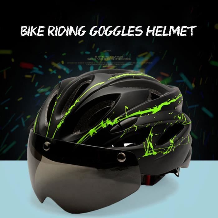 Bicycle helmet - Adjustable - Magnetic goggles - Comfortable - 18 vents