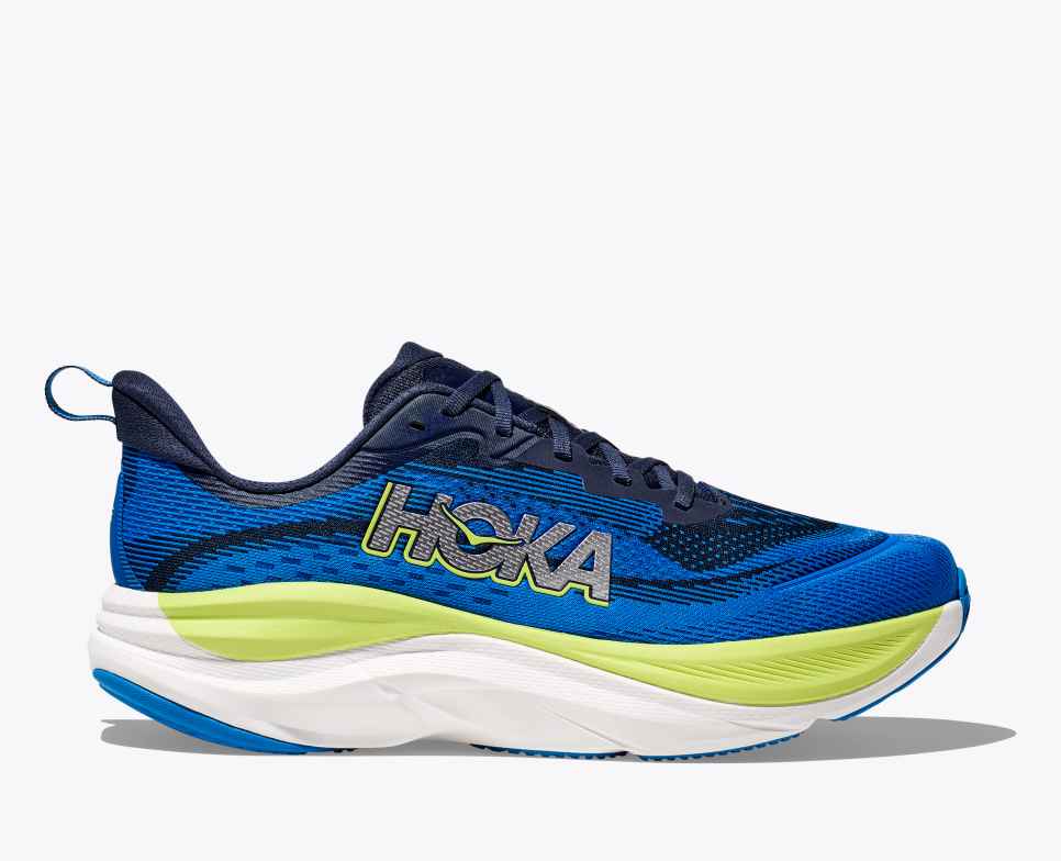 HOKA Skyflow Varsity Bleu marine / Bleu cobalt électrique