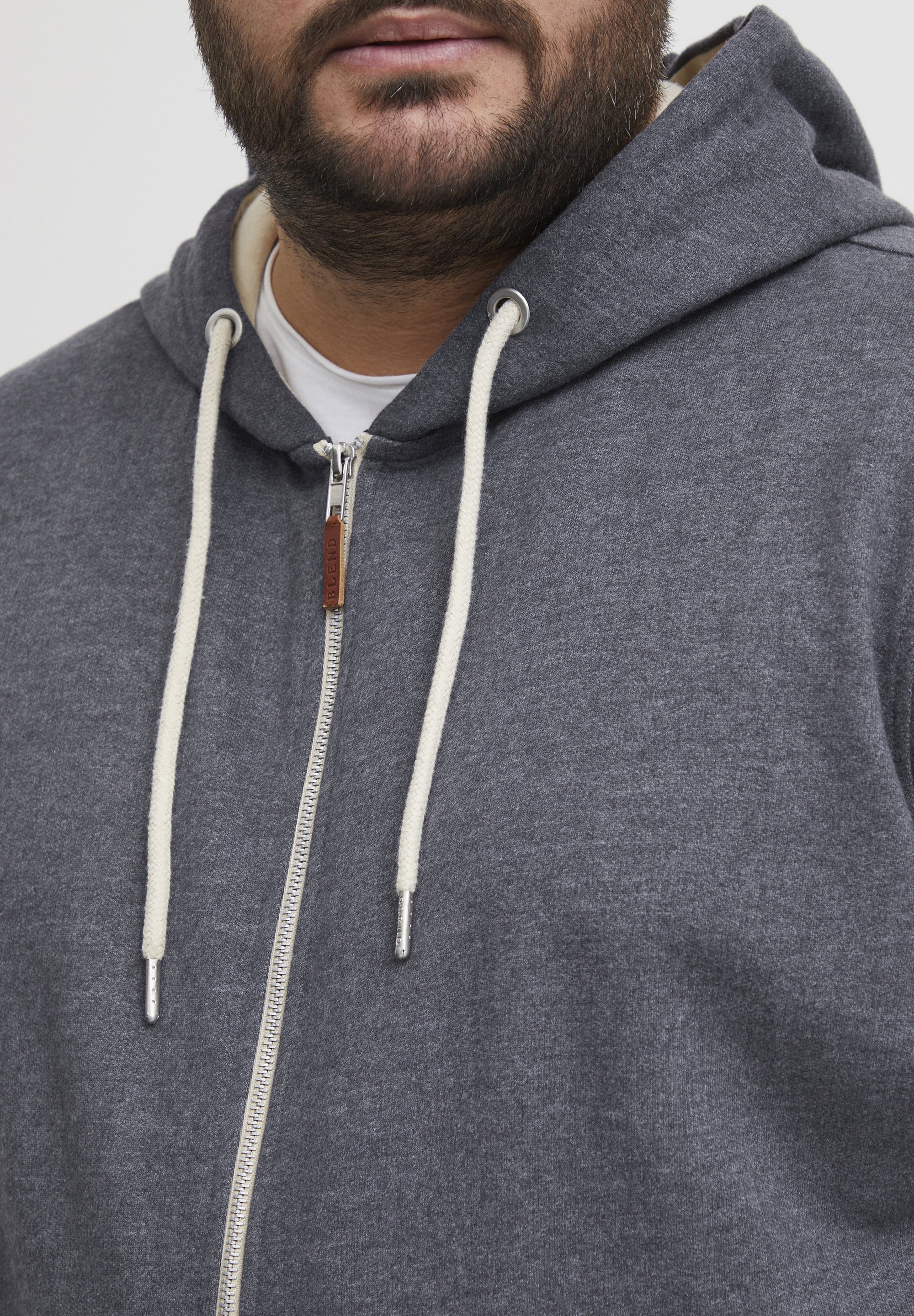 Blend BHBHulker - Felpa con zip - blu scuro