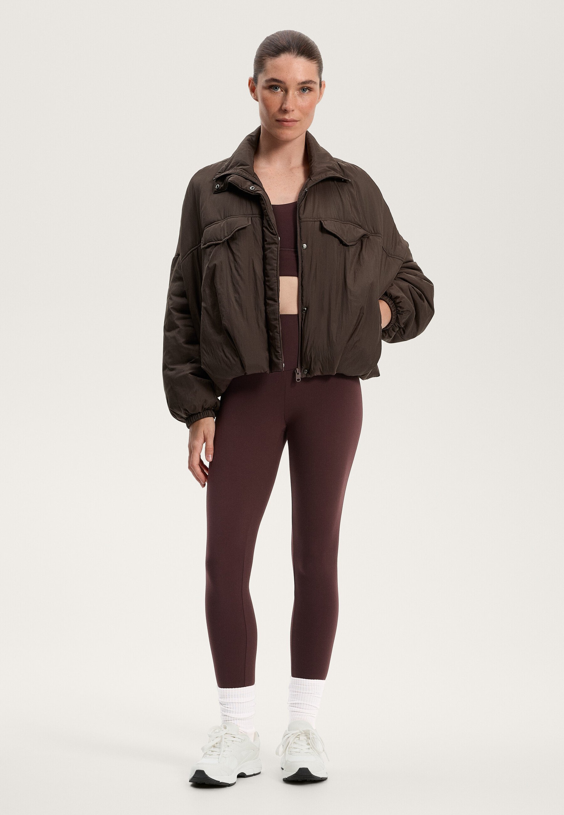 OYSHO STRAPPY BACK - 32977901 - Sportbeha met lichte ondersteuning - gemêleerd bruin
