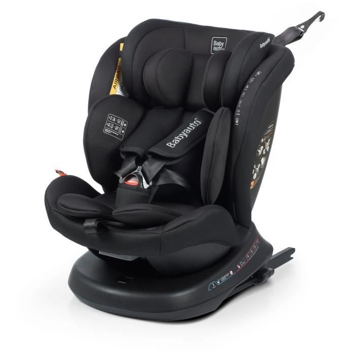 Silla de coche - BABYAUTO - RODIA - Grupo 0/1/2/3 - 40/150 cm - I-Size Plus - Isofix - Giratoria - Reclinable - Reductor - Negra