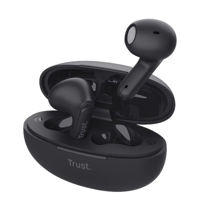 Auriculares Bluetooth Trust Yavi - Intraurales - 23 horas de autonomía - Cancelación de ruido ENC - Negro