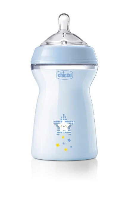 CHICCO Chicco Natural Feel Babyflasche PP ab 6 Monaten 330 ml blau