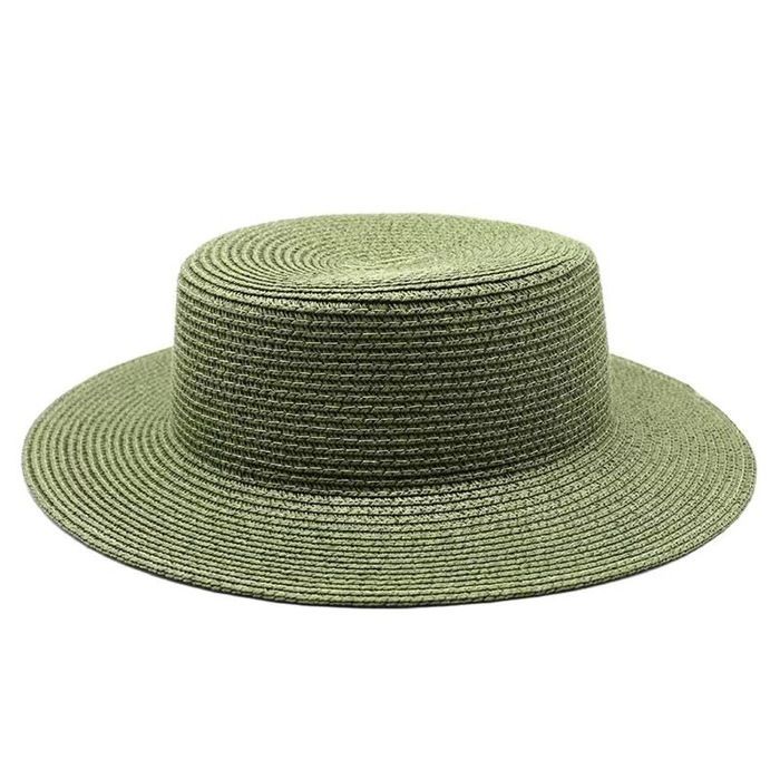 FUNMOON Sombrero de niña estilo retro francés Hepburn, sombrero romántico para el sol, sombrilla de paja para la playa y vacaciones -399012