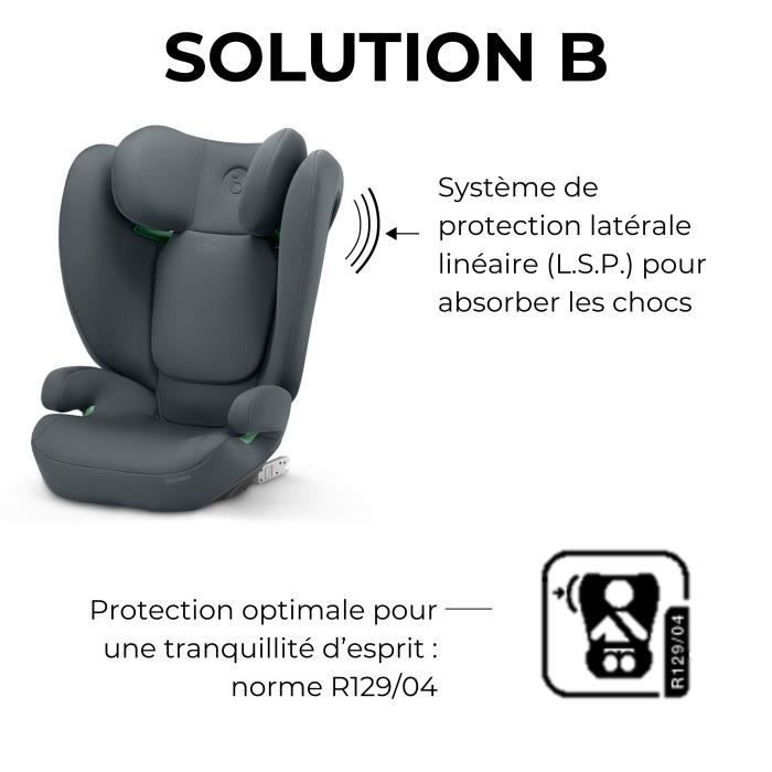 Silla de coche CBX by Cybex Solution B i-Fix para niños de 3 a 12 años, de 15 a 50 kg y de 100 a 150 cm de altura - Gris