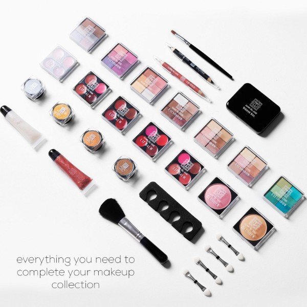 Estuche de maquillaje Envie, 80 piezas - Plateado