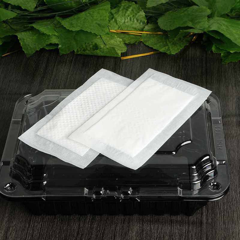 Paquete desechable para alimentos, absorbente de humedad, para pescado, aves de corral, almohadilla absorbente de alta calidad para carne, para bandeja de envasado.